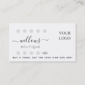 Uw Logo Punch Kaart Visitekaartje (Voorkant)