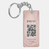 Uw Logo QR Code Business Professional Marketing Sleutelhanger (Voorkant Links)