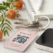 Uw Logo QR Code Business Professional Marketing Sleutelhanger (Voorkant Rechts)