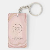 Uw Logo QR Code Business Professional Marketing Sleutelhanger (achterkant)