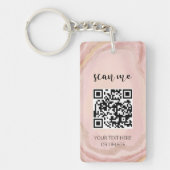 Uw Logo QR Code Business Professional Marketing Sleutelhanger (Voorkant)