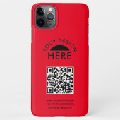 Uw Logo- & QR-code Business Promotiona iPhone Cas Hoesje (Achterkant)