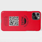 Uw Logo- & QR-code Business Promotiona iPhone Cas Hoesje (Achterkant horizontaal)