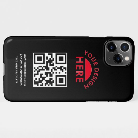 Uw Logo- & QR-code Business Promotiona iPhone Cas iPhone Hoesje (Achterkant horizontaal)