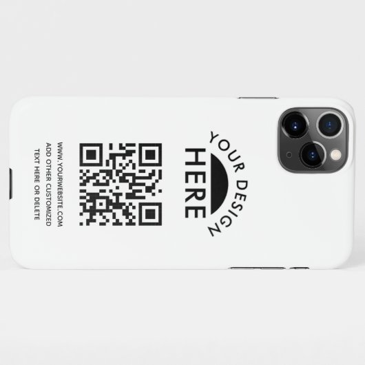 Uw Logo- & QR-code Business Promotiona iPhone Cas iPhone Hoesje (Achterkant horizontaal)