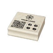 Uw Logo QR Code Custom Business Rubberstempel (Stempel)