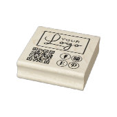 Uw Logo QR Code Custom Business Rubberstempel (Stempel)