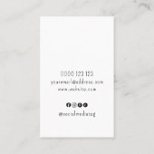 Uw Logo QR-code die sociale media moet weergeven Visitekaartje (Achterkant)