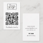 Uw Logo QR-code die sociale media moet weergeven Visitekaartje (Voorkant / Achterkant)