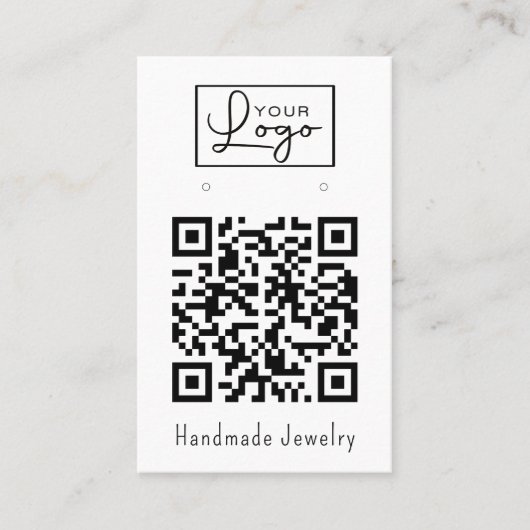 Uw Logo QR-code die sociale media moet weergeven Visitekaartje (Voorkant)