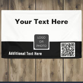 Uw Logo QR-code Eenvoudig minimaal bedrijf Spandoek