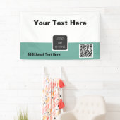 Uw Logo QR-code Eenvoudige minimale zakelijke bann Spandoek (Insitu)