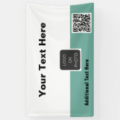 Uw Logo QR-code Eenvoudige minimale zakelijke bann Spandoek (Verticaal)