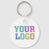 Uw Logo QR-code Gepersonaliseerde Aangepaste Zakel Sleutelhanger (Voorkant)