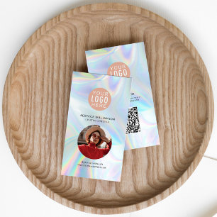 Uw Logo QR Code Holografische Medewerkersfoto Visitekaartje