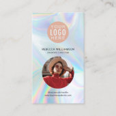 Uw Logo QR-code Holografische werknemer Foto Visitekaartje (Voorkant)