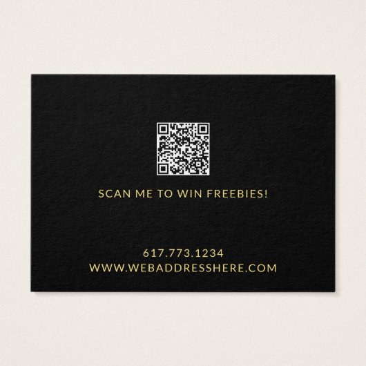 Uw Logo QR Code Ketting Armband Display Kaart (Achterkant)