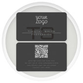 Uw Logo & QR code Modern Donkergrijs Visitekaartje