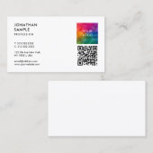 Uw Logo QR-code Modern Elegant Professional Visitekaartje (Voorkant / Achterkant)