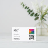 Uw Logo QR-code Modern Elegant Professional Visitekaartje (Staand voorkant)