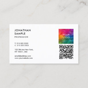Uw Logo QR-code Modern Elegant Professional Visitekaartje