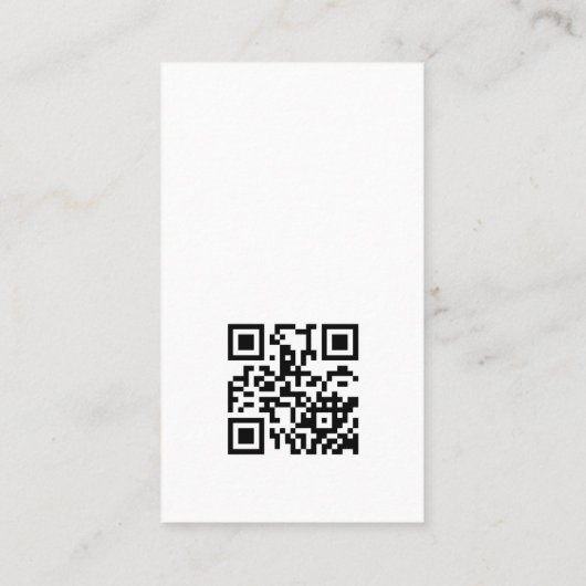 Uw Logo QR-code Modern Minimalistisch Professionee Visitekaartje (Achterkant)