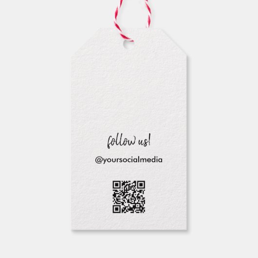 Uw Logo QR Code Prijs Cadeau Labels Cadeaulabel (Achterkant)