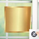 Uw Logo QR Code Tekst Glam Goud Lege Achtergrond Raamsticker (Huis)