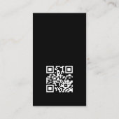 Uw Logo QR Code Zwart Minimalistisch Professioneel Visitekaartje (Achterkant)