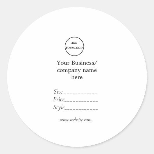 Uw logo QR website sociale prijs labels (Voorkant)
