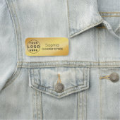 Uw Logo Radiale Metallic Brass Name Tag (In situ)