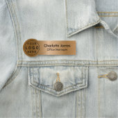 Uw Logo Radiale Metallic Brass Name Tag (In situ)