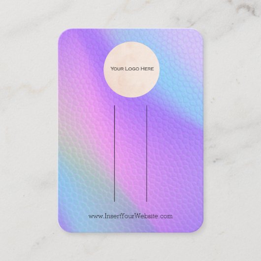 Uw Logo Rainbow Bow Hair Clip Display Verticaal Visitekaartje (Voorkant)