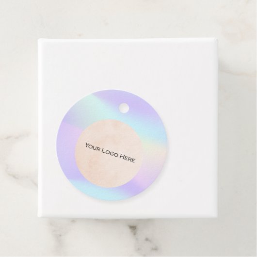 Uw Logo Rainbow Holographic Prijs Labels (In situ)