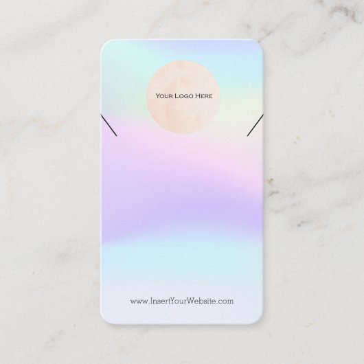 Uw Logo Rainbow Ketting Display kaart Visitekaartje (Voorkant)