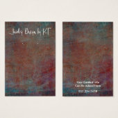 Uw Logo Red Blue Grunge Earring Holding-beeldscher Visitekaartje (Voorkant /achterkant)