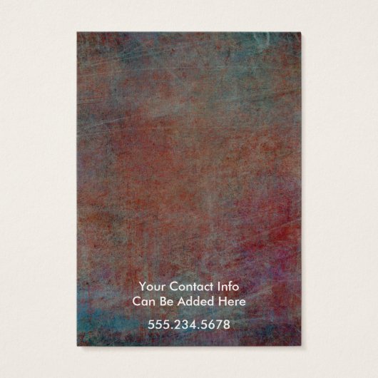 Uw Logo Red Blue Grunge Earring Holding-beeldscher Visitekaartje (Achterkant)