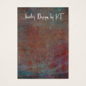 Uw Logo Red Blue Grunge Earring Holding-beeldscher Visitekaartje (Voorkant)