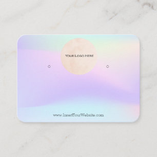 Uw Logo regenboog oorbel display Kaart groot Visitekaartje