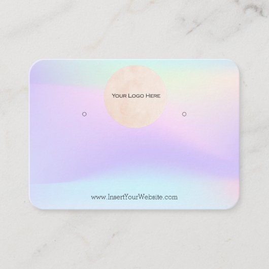 Uw Logo regenboog oorbel display Kaart groot Visitekaartje (Voorkant)