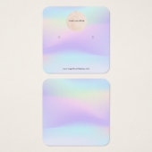 Uw Logo regenboogholografisch lichtVeroorbaar beel Vierkante Visitekaartjes (Voorkant /achterkant)