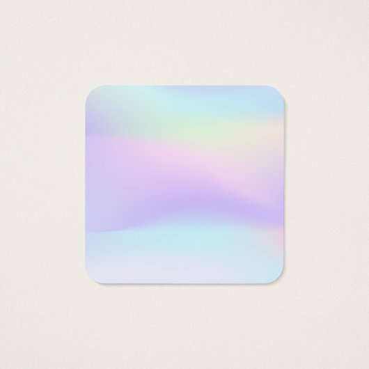 Uw Logo regenboogholografisch lichtVeroorbaar beel Vierkante Visitekaartjes (Achterkant)