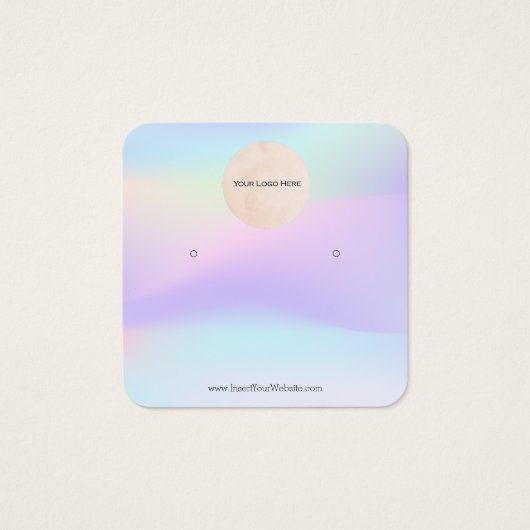 Uw Logo regenboogholografisch lichtVeroorbaar beel Vierkante Visitekaartjes (Voorkant)