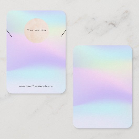 Uw Logo regenboogscherm Kaart groot Visitekaartje (Voorkant / Achterkant)