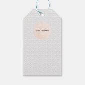 Uw Logo reliëf hart op Kraft Cadeaulabel (Voorkant)