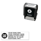 Uw Logo Retouradres 5 lijnen op maat Zelfinktende Stempel (In situ)