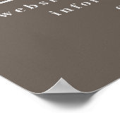 Uw Logo Retro-Modern Beige & Lichtgrijs Poster (Hoek)