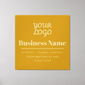 Uw Logo Retro-Modern Dark & Light Gold Canvas Afdruk (Voorkant)