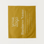 Uw Logo Retro-Modern Dark & Light Gold Wandkleed (Voorkant)