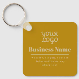 Uw Logo Retro-Modern Donker- en Lichtgoud Sleutelhanger
